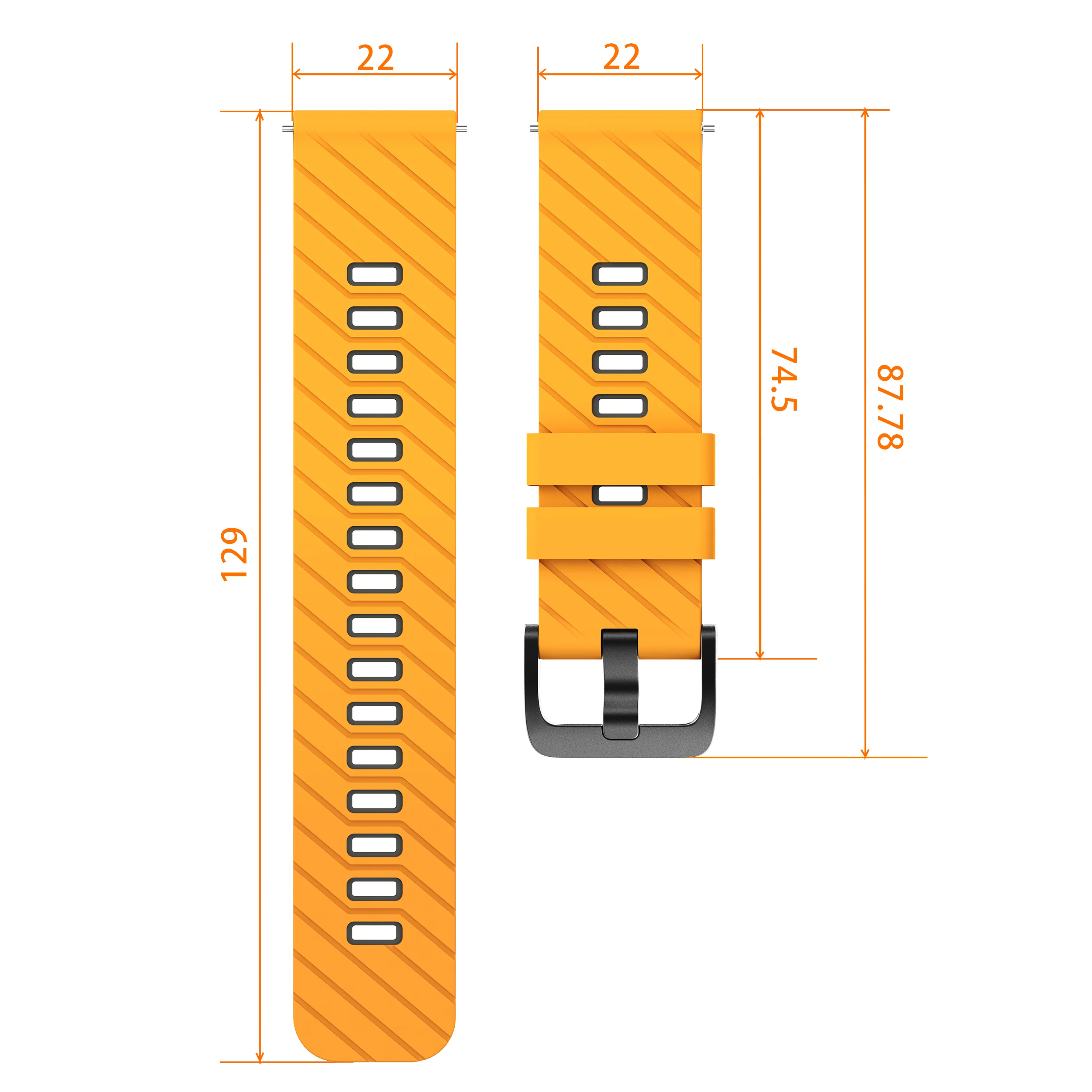 Correa deportiva de repuesto de silicona de 22mm para Huawei Watch GT 6 Pro 46mm/GT5 GT4 GT3 GT2/Watch 5 4 3/pulsera de dos tonos definitiva - imagen 2