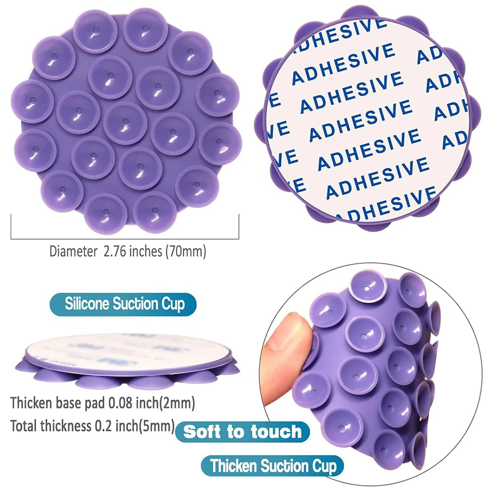 Soporte para teléfono con ventosa de silicona portátil, Mini pegatina de succión, soporte de navegación para coche, soporte Universal para teléfonos móviles, 1 unidad - imagen 5