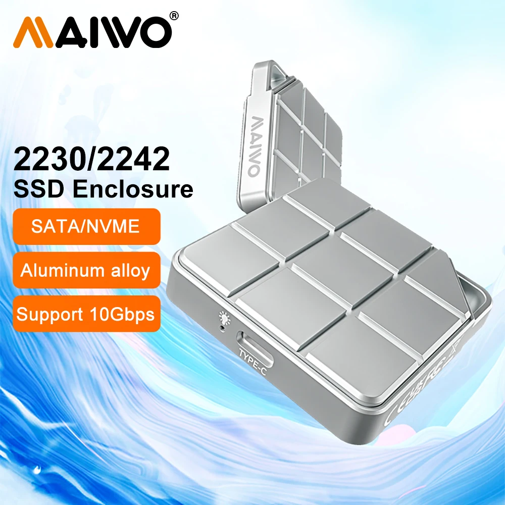 MAIWO-carcasa SSD M.2 2242 2230 NVMe SATA, carcasa tipo C, USB C, Gen2 a NGFF, PCI-E, para iPhone 15 Pro, MacBook - imagen 2