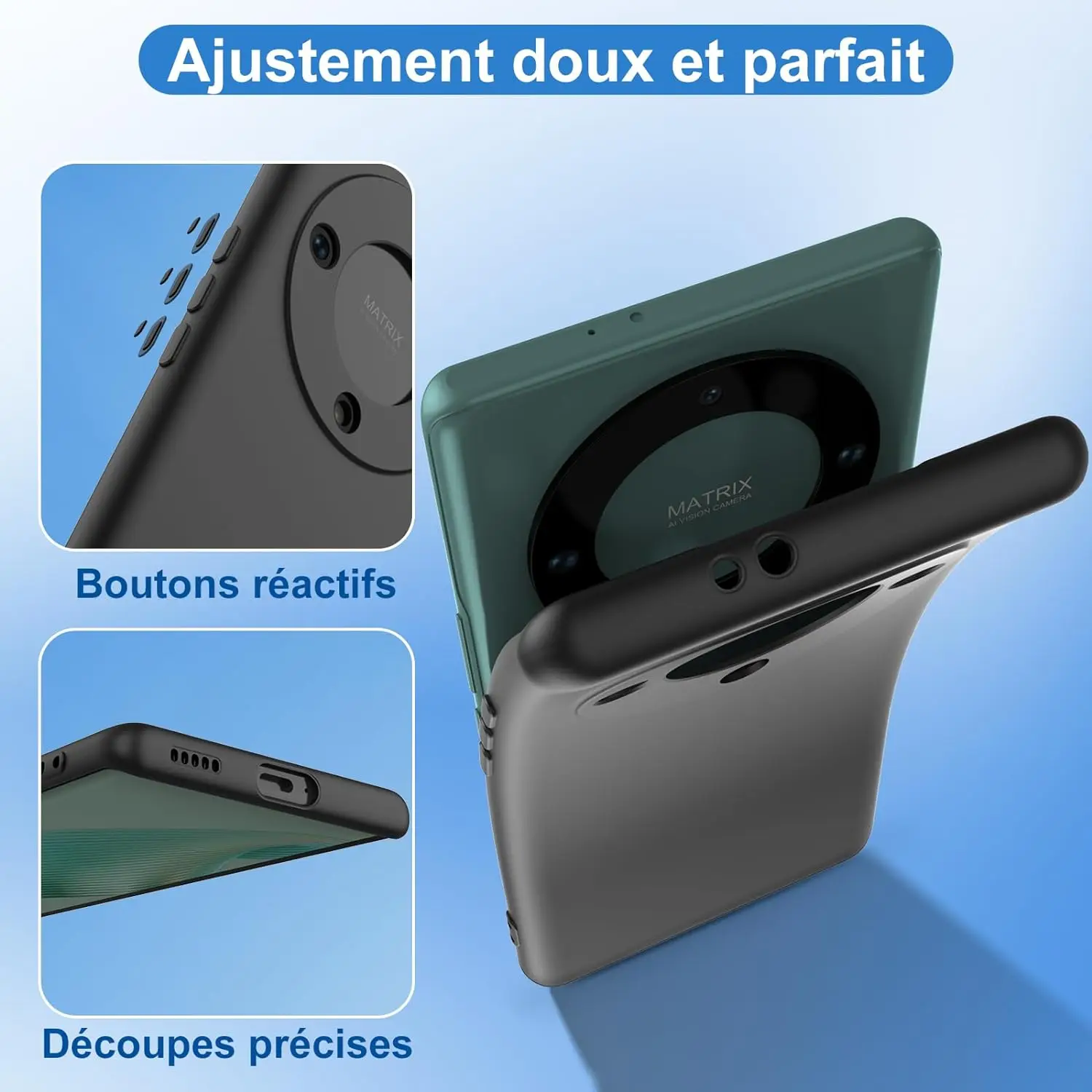 Funda protectora de lente a prueba de golpes de TPU mate negro para Huawei Honor Magic 6 5 Lite X9B X9A - imagen 4