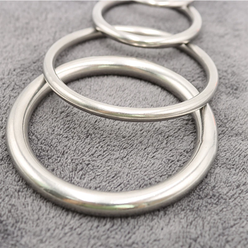Anillo redondo sólido fuerte de acero inoxidable 304, junta tórica fundida, hebilla redonda sin costuras para correa, cinturón, Collar para mascotas, aparejo, anillo colgante para Yoga - imagen 4