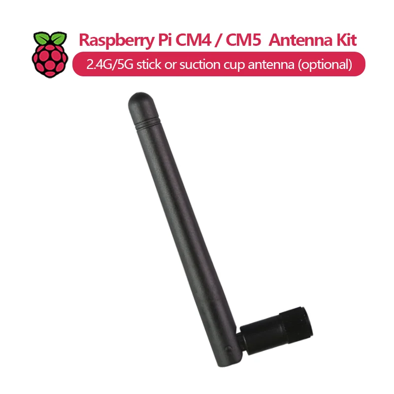 Raspberry Pi CM4 / CM5 WiFi Antenna with SMA Connector, Supports 2.4G / 5G, stick or suction cup antenna (optional). - imagen 4