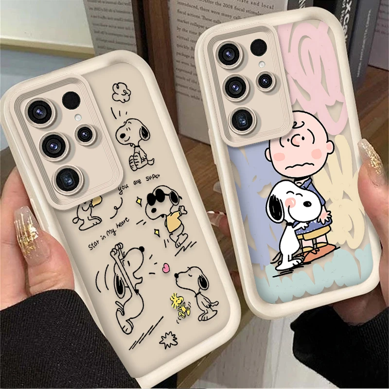 Preciosa funda de teléfono suave Snoopys para Samsung Galaxy S25 S24 S23 Ultra S22 S21 Plus FE A36 A56 A26 A16 A06 A15 A25 A35 A55 5G - imagen 2