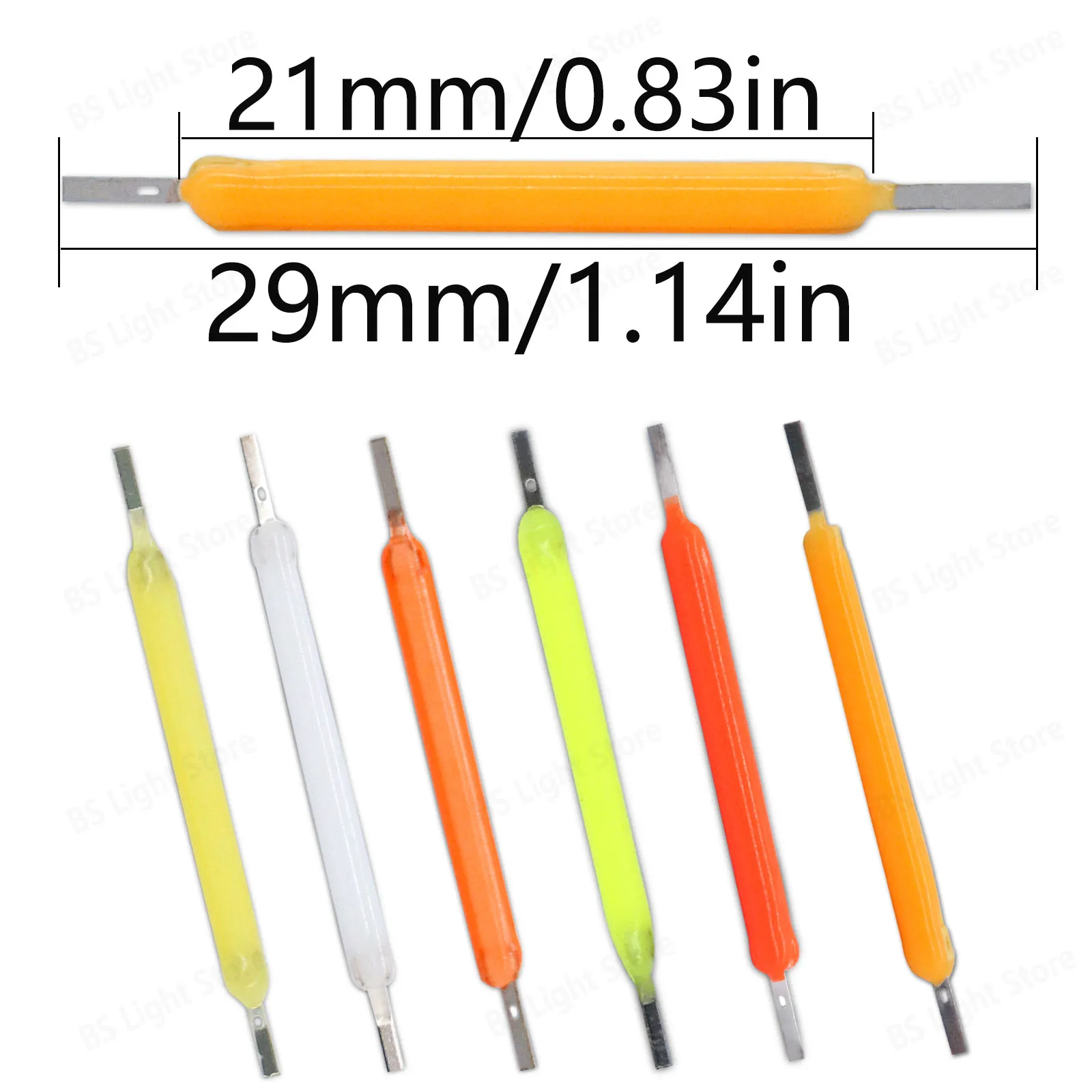 Piezas de lámpara de filamento LED COB, 10 piezas, 29mm, DC3V, Bombilla Edison, accesorios de luz incandescente, diodo para iluminación decorativa de vacaciones - imagen 2