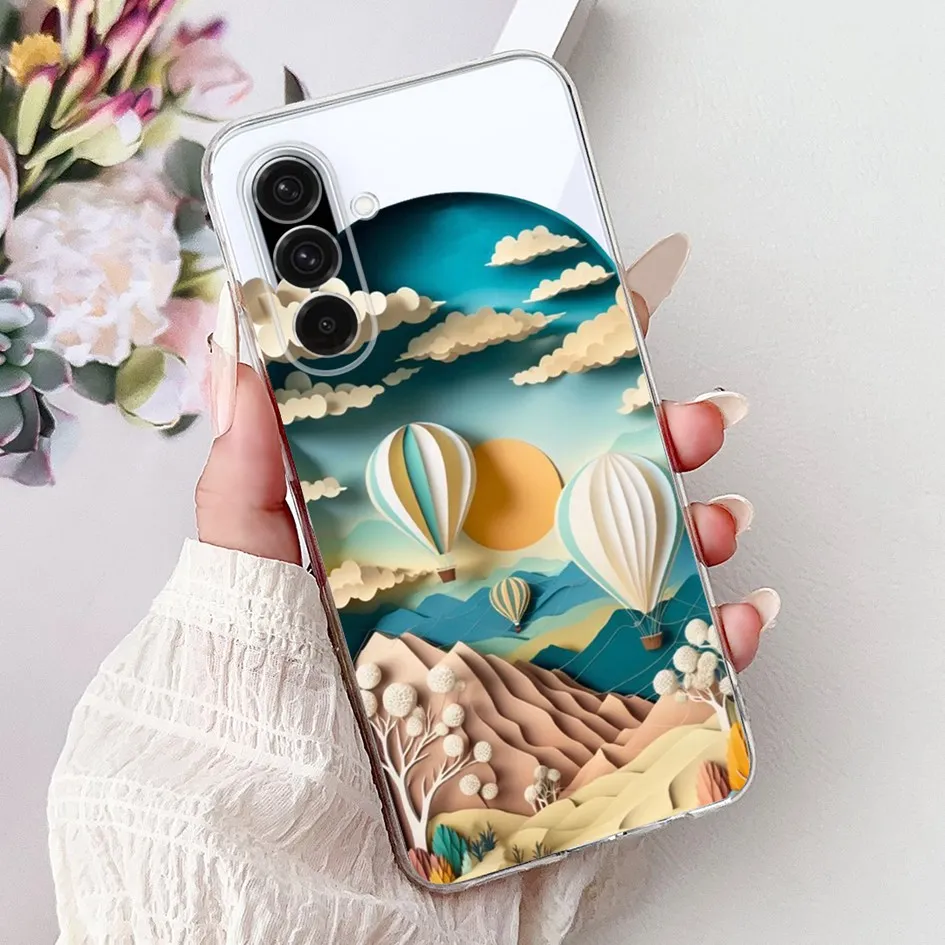 Para Samsung Galaxy A26 A36 A56 5G funda 2024 nueva elegante flor suave transparente funda trasera de silicona para Samsung A36 5G SM-A366B parachoques - imagen 2