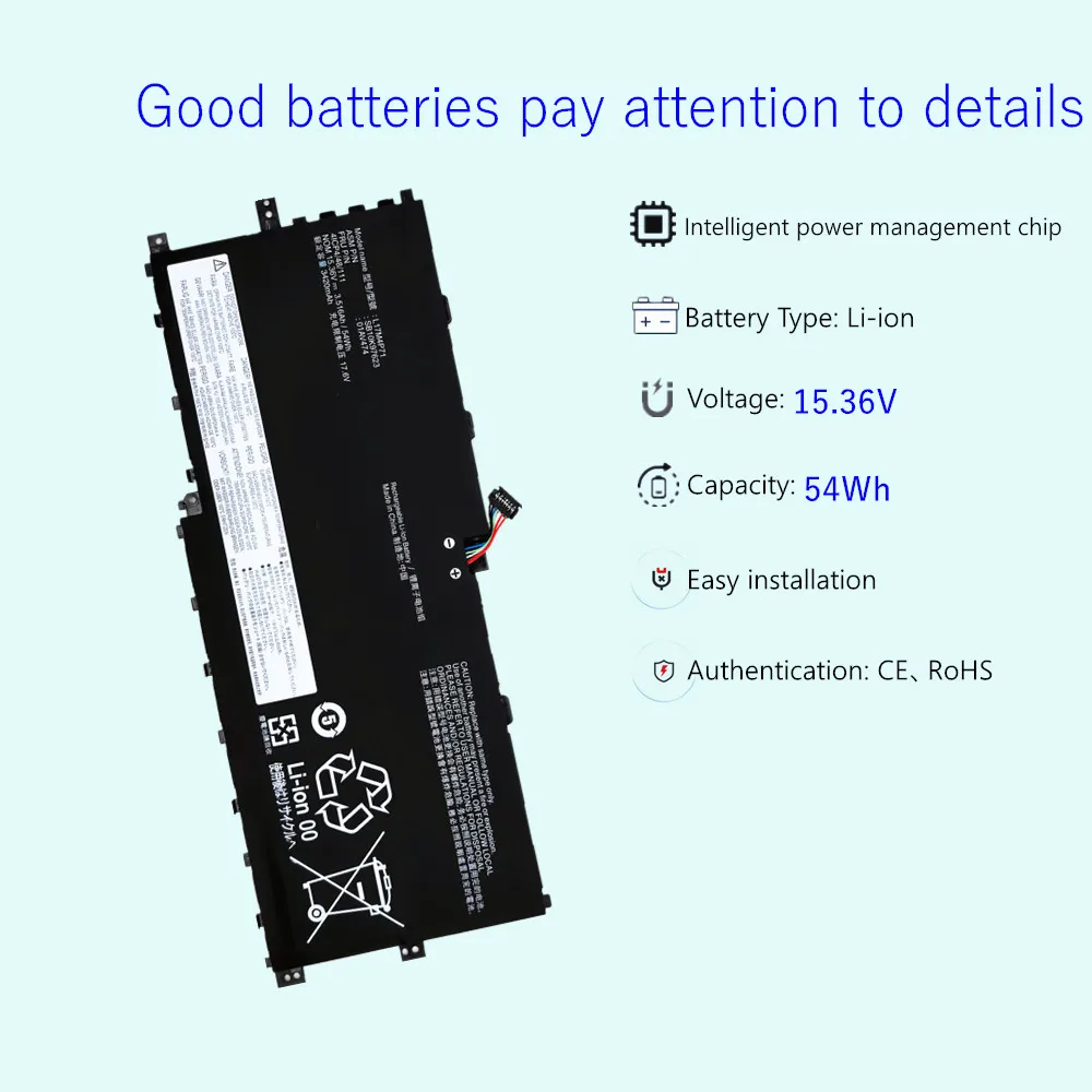 L17C4P71 01AV475 L17M4P71 batería del ordenador portátil para Lenovo ThinkPad X1 Yoga 3. a generación 2018 Series 01AV499 L17M4P73 01AV474 - imagen 3