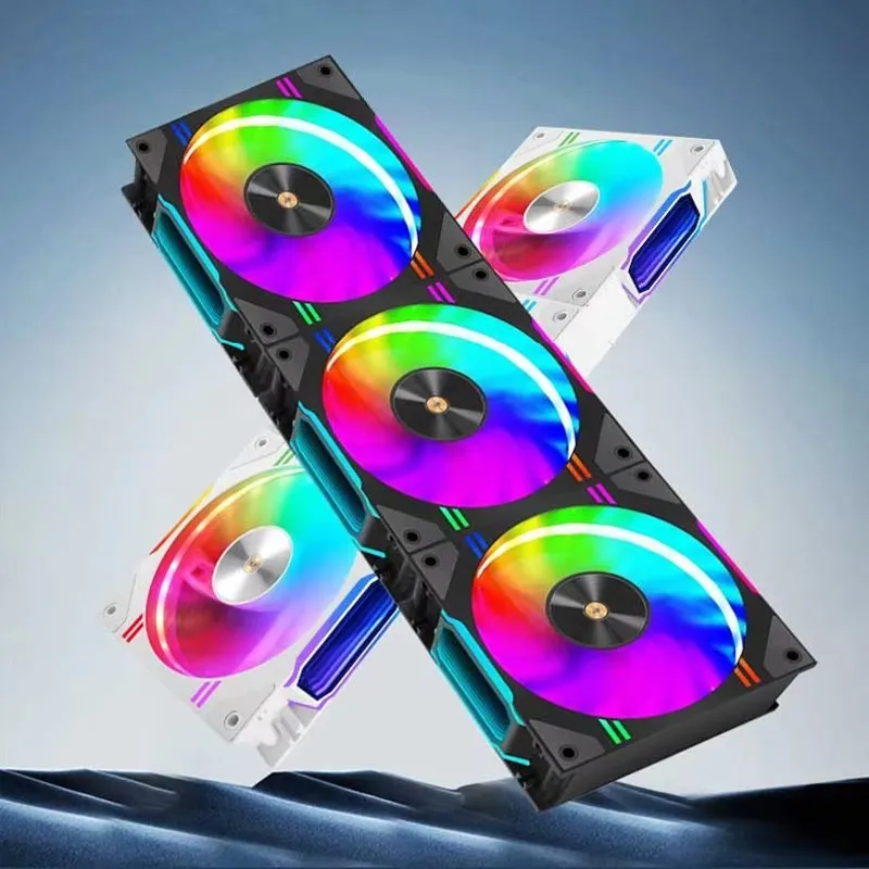 UPSIREN D30 ventilador de PC ARGB 120X120X30mm PWM 4PIN 12V radiador de gran volumen de aire ventilador con cubierta de ordenador accesorios para juegos ventilador - imagen 2