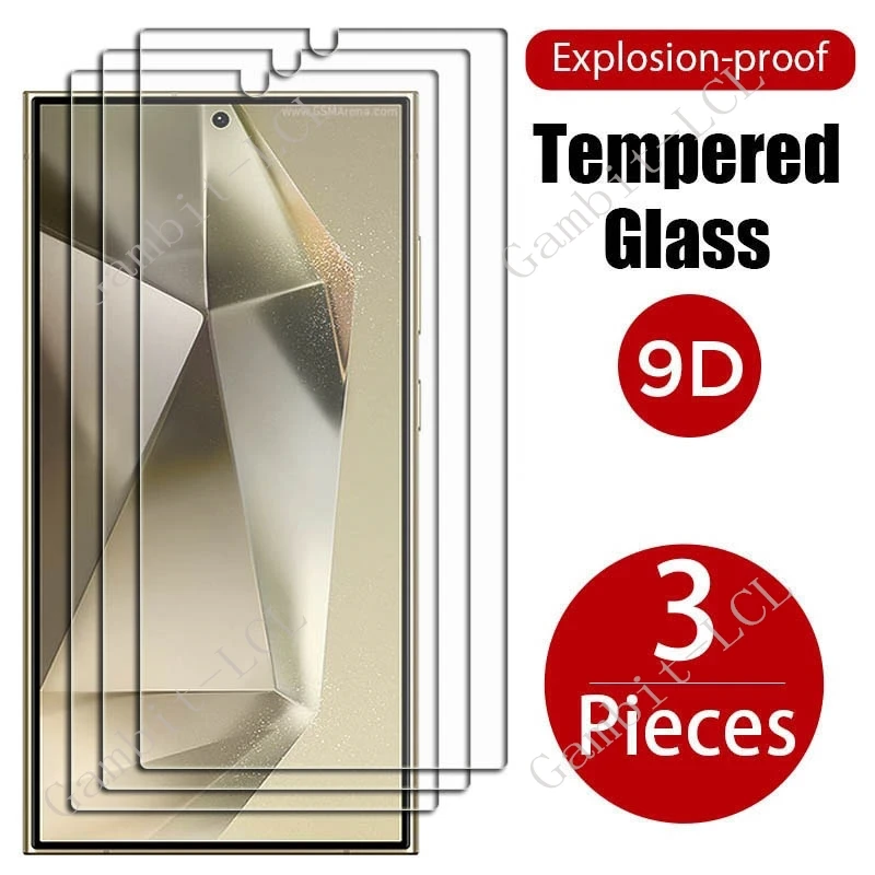 Protector de pantalla de vidrio templado para Samsung Galaxy S24, película protectora Ultra para Galaxy S24, S24Ultra, S24 + PLUS, 3 unidades