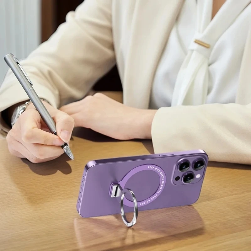 Soporte de anillo para teléfono móvil, soporte de rotación de grado de agarre para dedo, Compatible con iPhones, carga inalámbrica - imagen 3