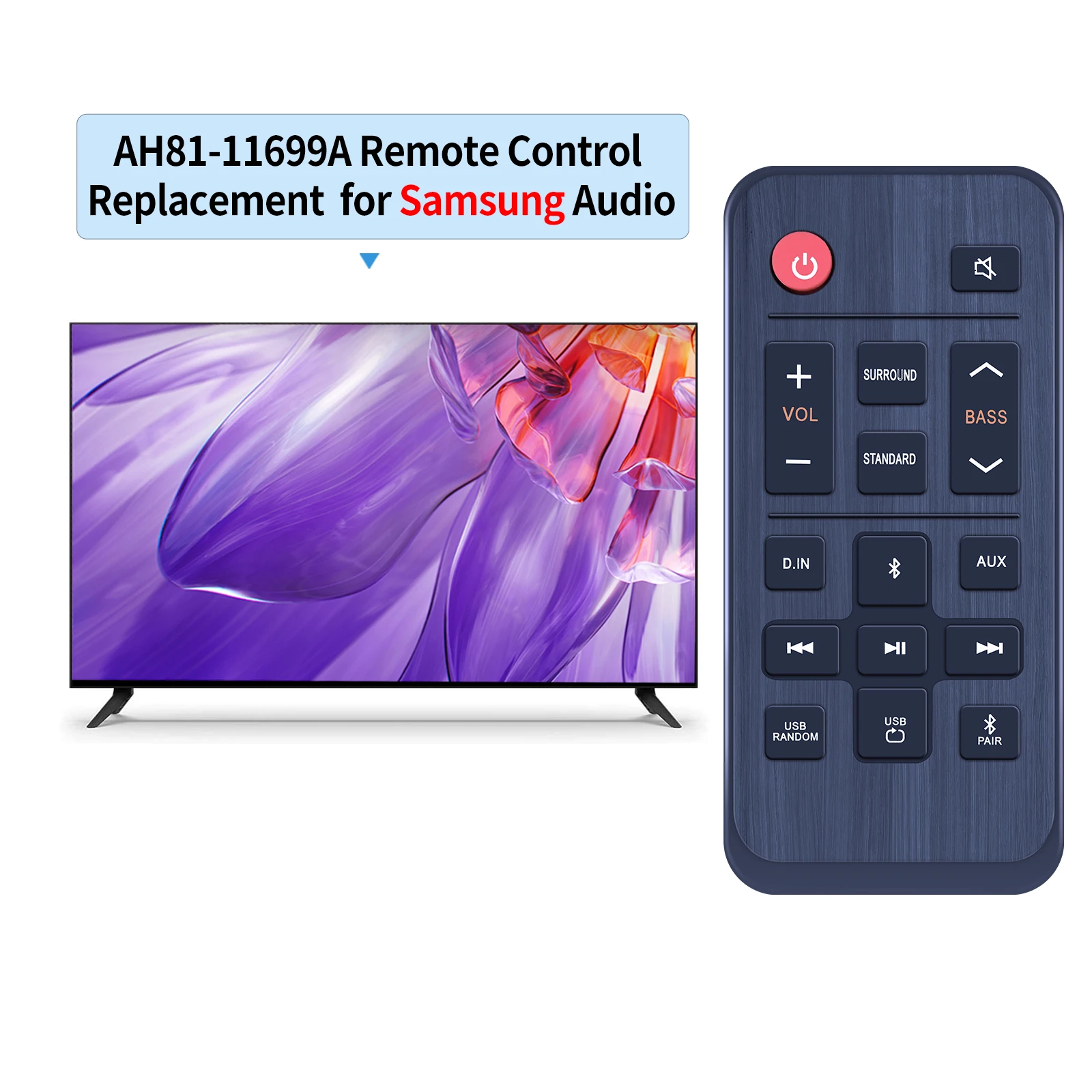 Nuevo Control remoto AH81-11699A para barra de sonido Samsung HW-A40R HW-T400/ZA - imagen 2