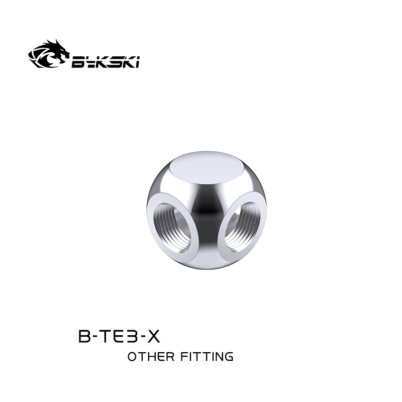 BYKSKI G1/4 ''X3 negro plata oro adaptadores cúbicos de 3 vías accesorios de refrigeración por agua accesorios multicanal - imagen 3