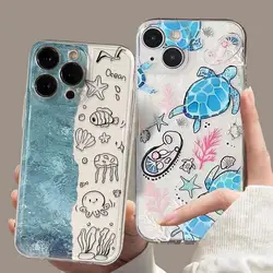 Funda transparente OPPO Reno 10 5G con diseño de tortuga marina