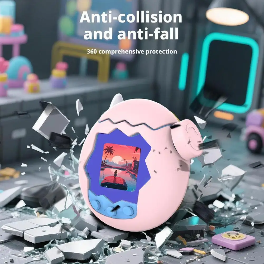 Funda protectora de silicona para consola de juegos, cobertura completa con cordón, funda de piel a prueba de golpes para Tamagotchi Paradise - imagen 5