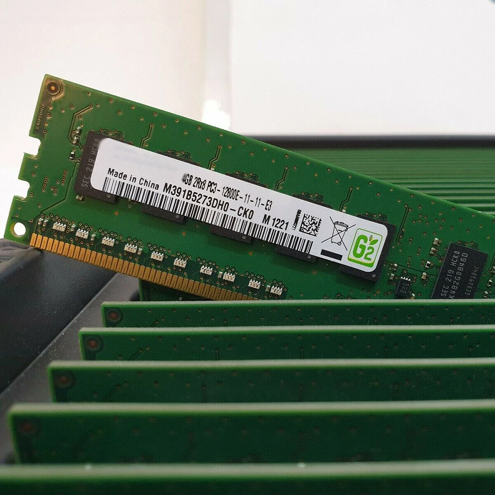 2 uds M391B5273DH0-CK0 RAM para Samsung 4GB DDR3 1600MHz ECC 2RX8 PC3-12800E memoria de servidor funciona perfectamente envío rápido de alta calidad - imagen 3