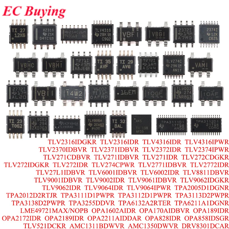 1-10 Uds TLV2316IDGKR TLV2316IDR TLV4316IDR TLV4316IPWR TLV2370IDBVR TLV2371IDBVR TLV2372IDR TLV2374IPWR TLV271CDBVR TLV271IDBVR