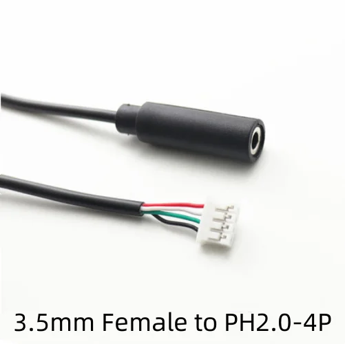 1 Uds. Cable de Audio 3,5 conector hembra de 3,5mm a MX1.25/PH2.0/XH2.54/ DuPont -4P AUX cable terminal de auriculares de 4 niveles 30cm - imagen 3