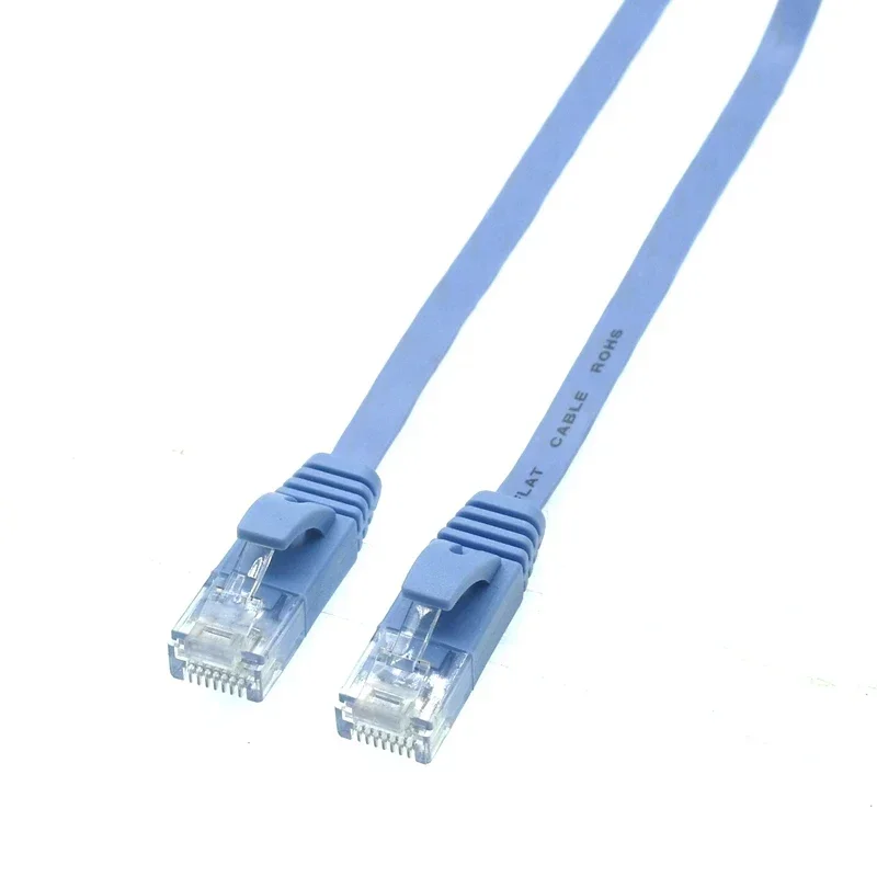 Cable Ethernet CAT6 Plano UTP RJ45 – Negro y Blanco