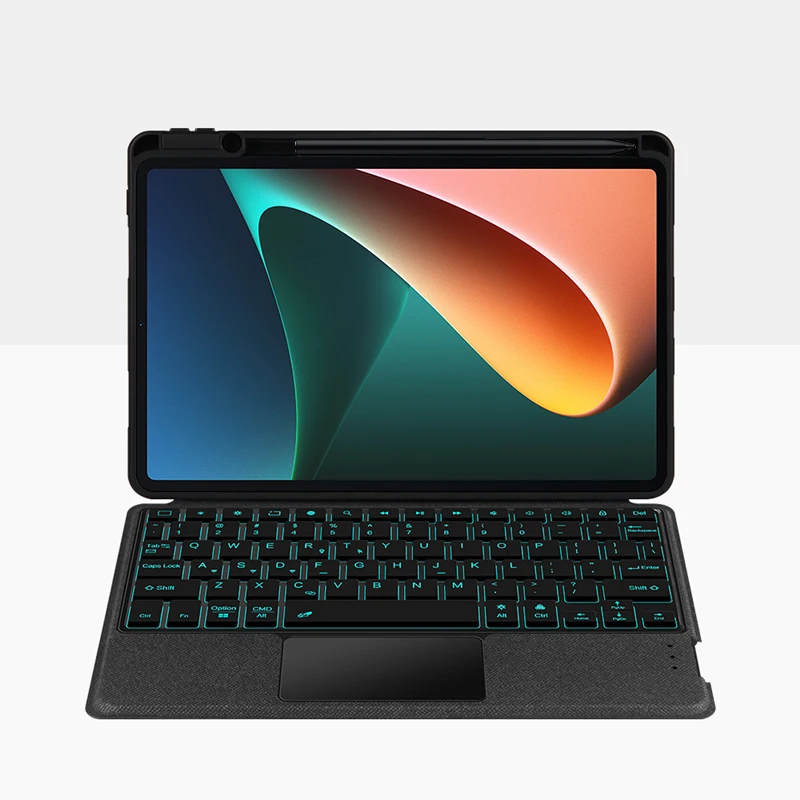 Funda con teclado mágico HUWEI para Xiaomi Pad 5 6 Tablet Mi Pad 5 6 Pro para Redmi Pad SE 11 pulgadas rojo Mi Pad SE cubierta para teclado de tableta - imagen 2