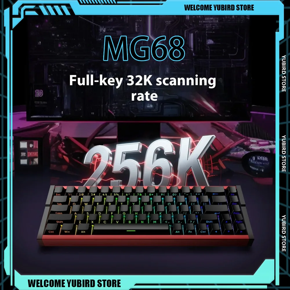 Irok MG68 Plus/Max teclado interruptor magnético teclado de jugador Teclado mecánico 8K RGB PC ESports Hot Swap Gamer accesorios regalo