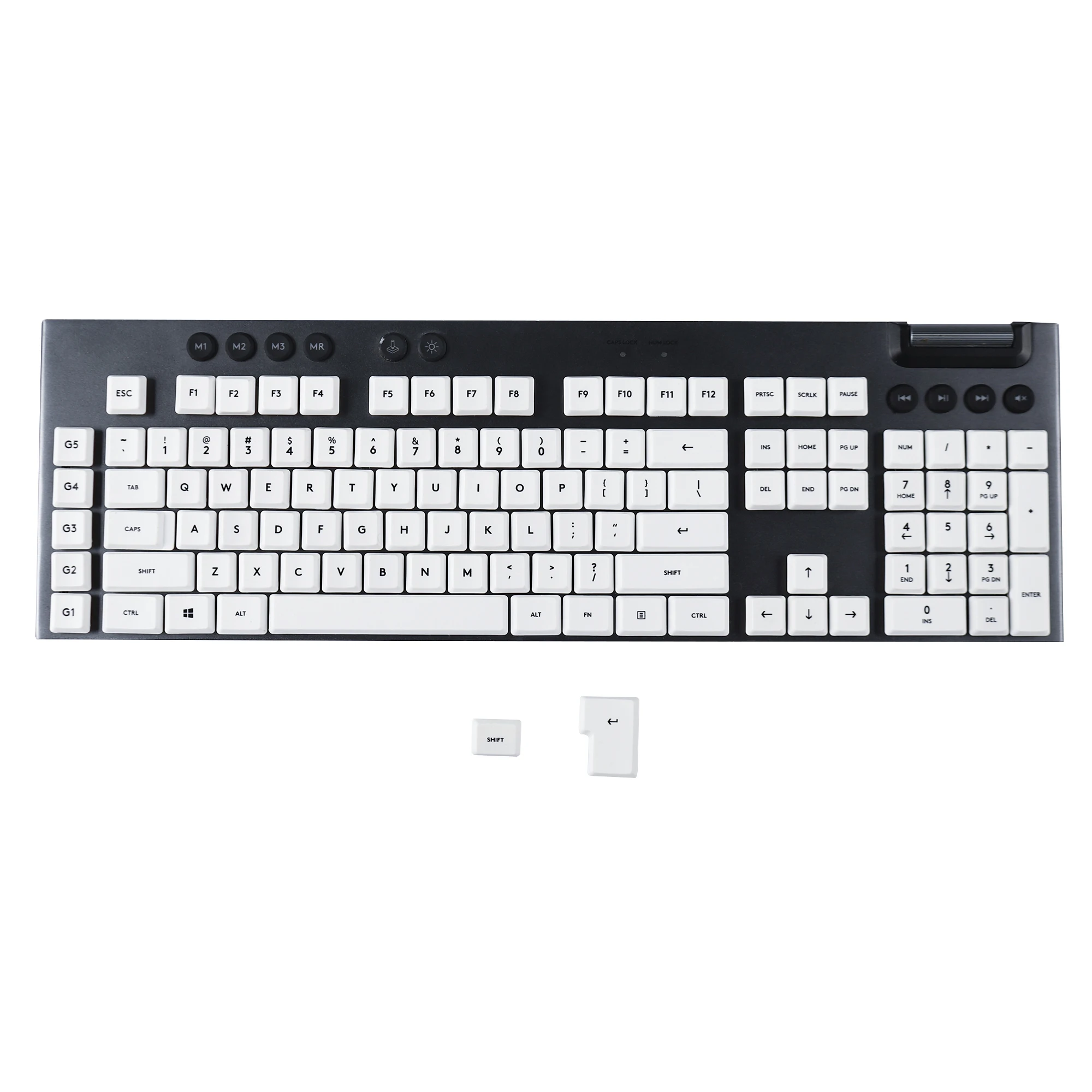 Teclas de Material PBT de química Fearless Strike, color blanco sólido, compatibles con teclado Logitech G813 G815 G913 G915 G913 tkl G915 - imagen 5