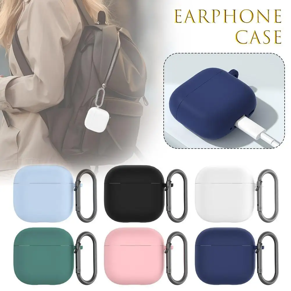 Funda protectora de silicona líquida para airpods 4, funda para auriculares inalámbricos con Bluetooth, novedad