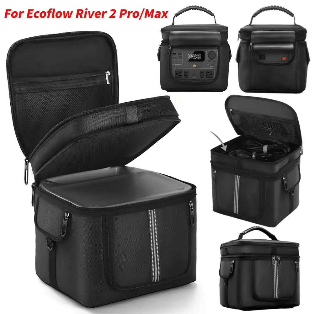 Bolsa para estación de energía portátil Ecoflow River 2 Pro/Max, Estuche de transporte impermeable, bolsa de protección anticaída, bolsa para fuente de alimentación