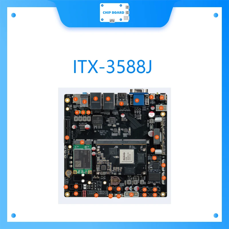 ITX-3588J Rockchip RK3588 8K AI mini-itx, placa base firefly