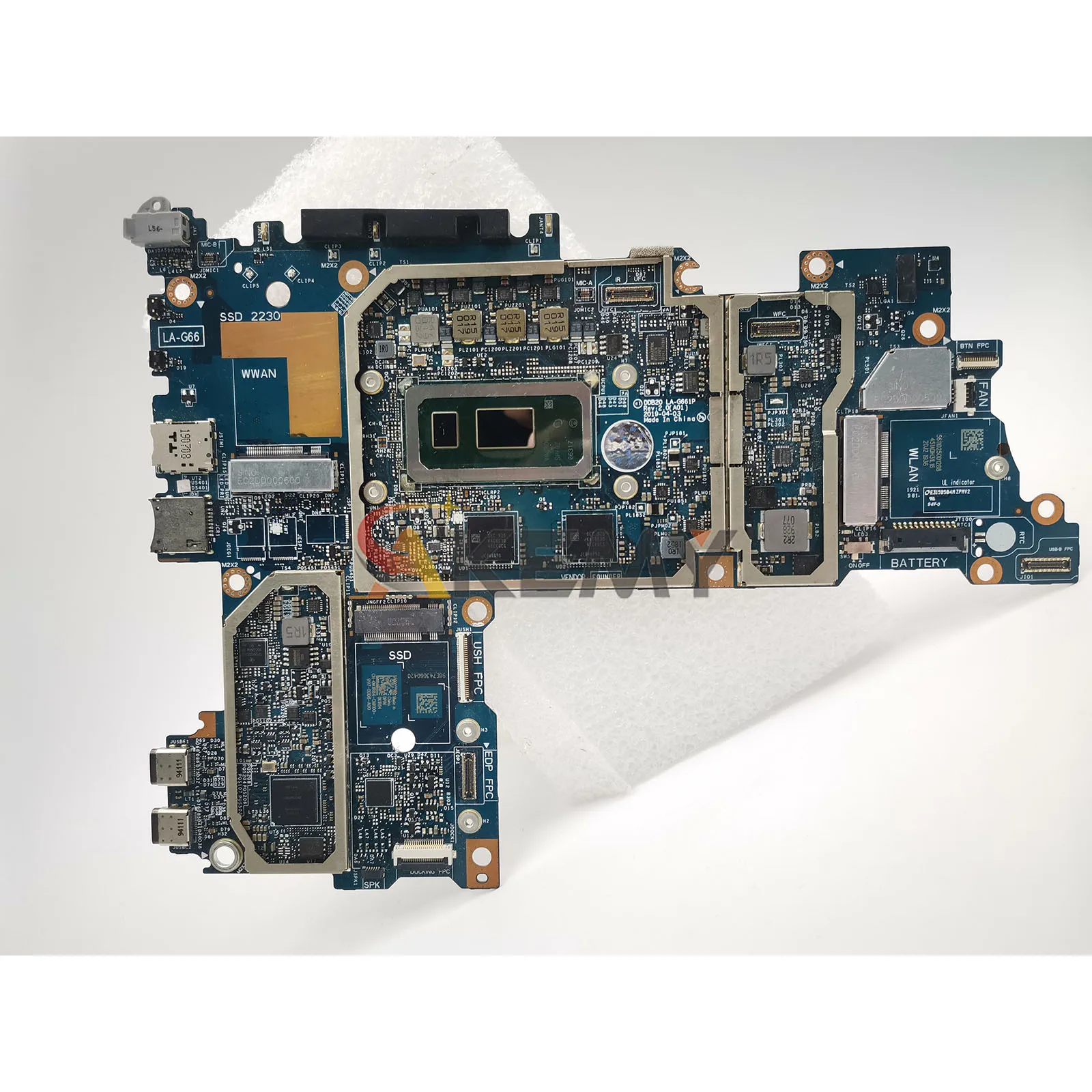 Para Dell Latitude 12 7200 placa base de computadora portátil DDB20 LA-G661P con i3 i5 i7 CPU RAM 16G CN-0XFWFG 0TJFG7 692DM prueba de 100% OK - imagen 3