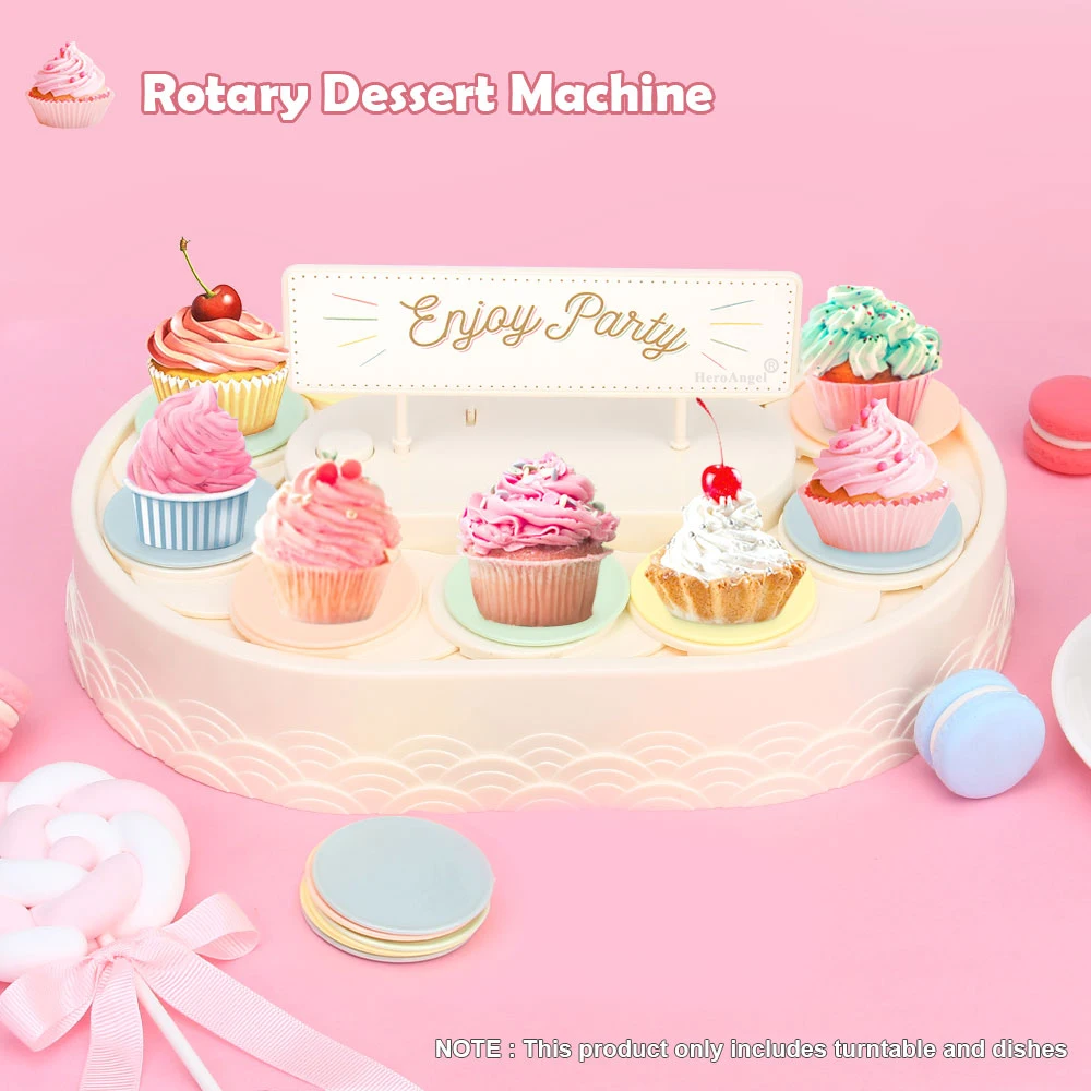 Mesa giratoria automática para postres, máquina giratoria para Sushi, Cupcakes, macarrones, expositor, machines, boda, cumpleaños, nueva generación