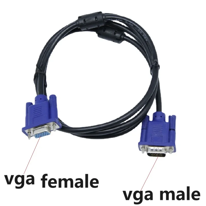 Cable de 15 pines 3 + 5 macho a hembra para Monitor de ordenador, TV, Monitor LCD, proyector, Cable HD, cable de línea de extensión de vídeo VGA blindado - imagen 5