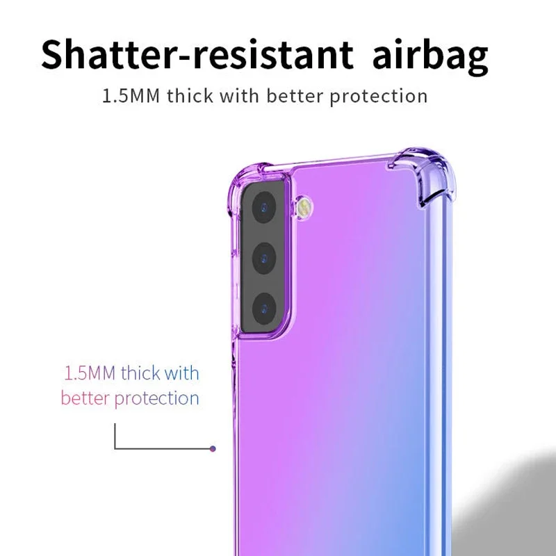 Funda Air-Bag a prueba de golpes para Samsung Galaxy S25 S24 S23 S22 S21 S20 Plus Ultra FE A73 A53 A33 A34 A54 funda suave ultrafina de TPU - imagen 2