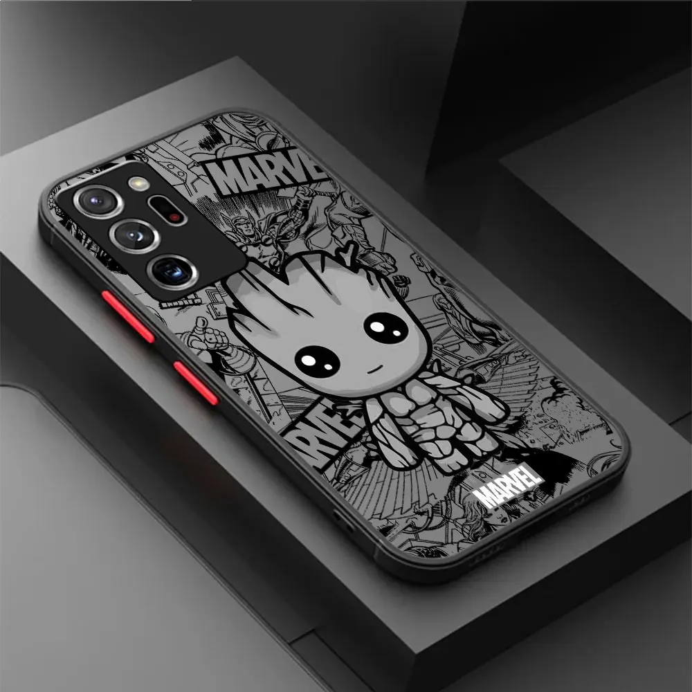 Funda de teléfono mate con estampado de Spiderman de Marvel para Samsung Galaxy S22 S23 Ultra Note 20 Ultra 10 Plus 8 9 S20 FE S21 Note - imagen 4