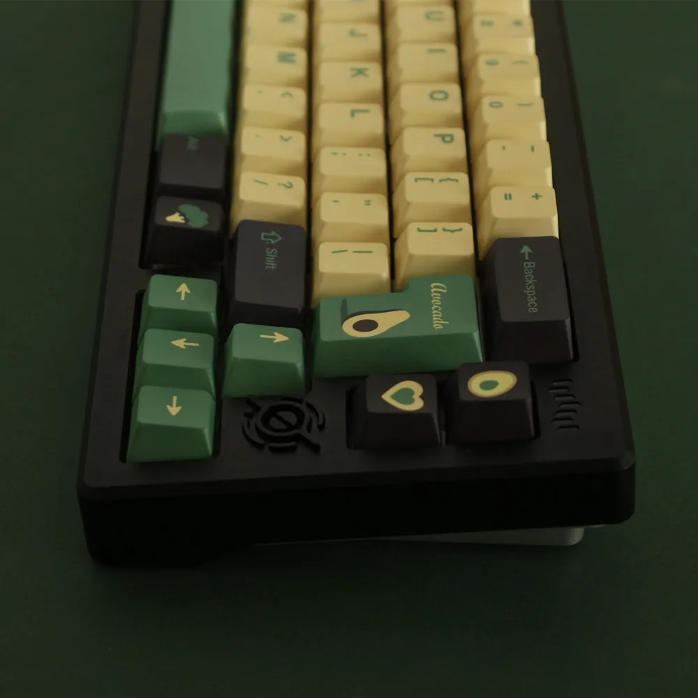 Juego de teclas de aguacate de 142 teclas, subcama de tinte de perfil de cereza, entrada ISO para teclado Outemu Gateron Kailh TTC MX Switch - imagen 5