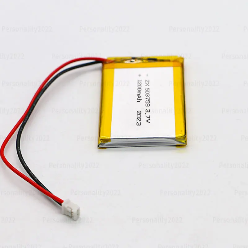 503759 Batería 1200mAh 3,7 V 2lipo polímero baterías de iones de litio enchufe de Ph-2.0p para masajeador Bluetooth Audio instrumento de belleza - imagen 3