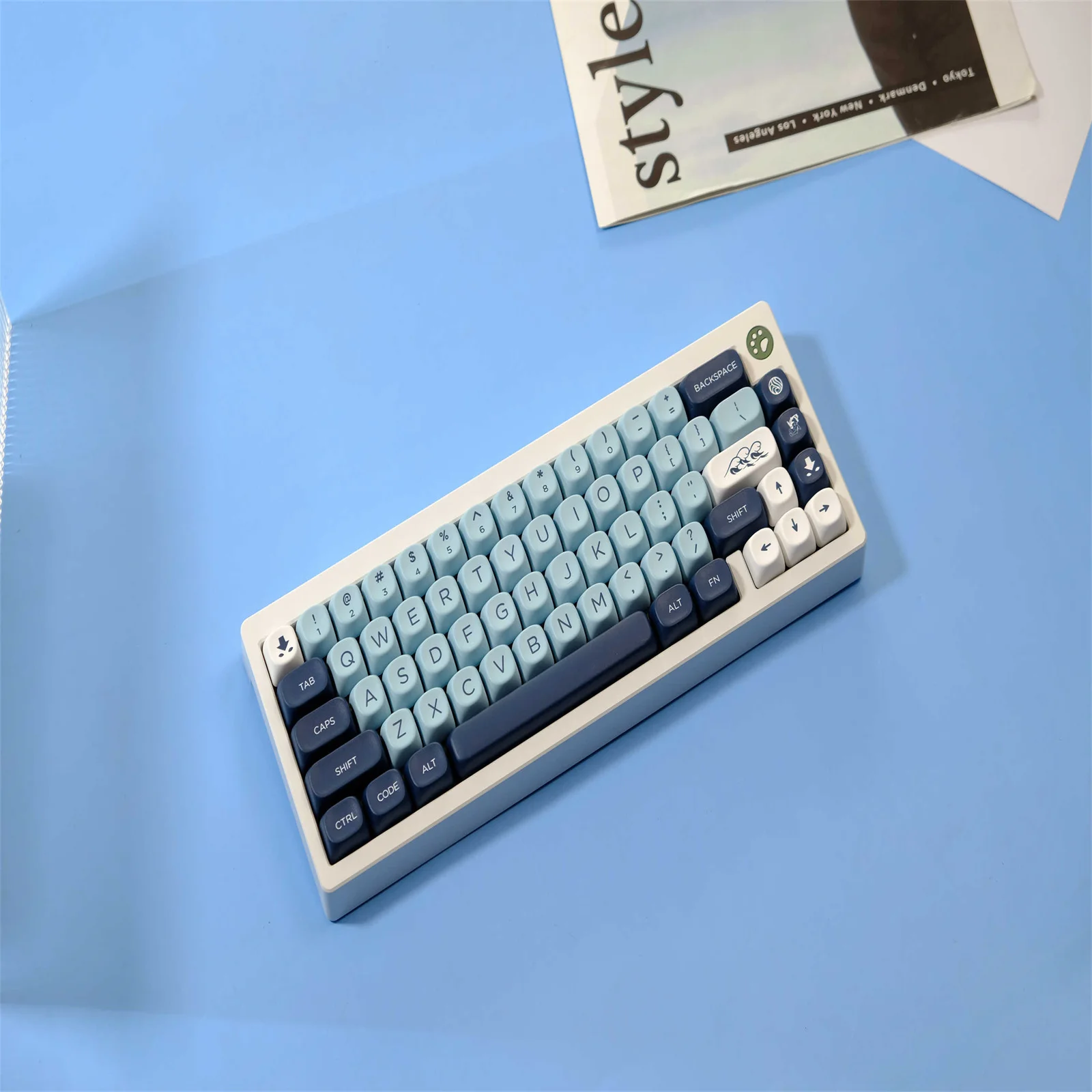 Juego de teclas GMK Mizu, 126 teclas, Material PBT, perfil MOA para teclado mecánico CHERRY MX Switch 61/64/68/75/84/87/96/98/104 - imagen 4