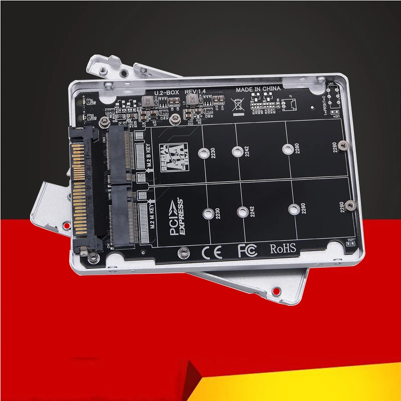 Adaptador SSD M2 SSD a U.2, adaptador M.2 NVMe M.2 SATA NGFF SSD a PCI-e U2 SFF-8639, convertidor PCIe M2 para ordenador de escritorio