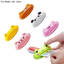 Extrusora multiusos de cerdo en polvo, Animal de dibujos animados, Rana, Panda, Cosméticos perezosos, limpiador Facial, extrusora Manual de pasta de dientes, 1 Uds.