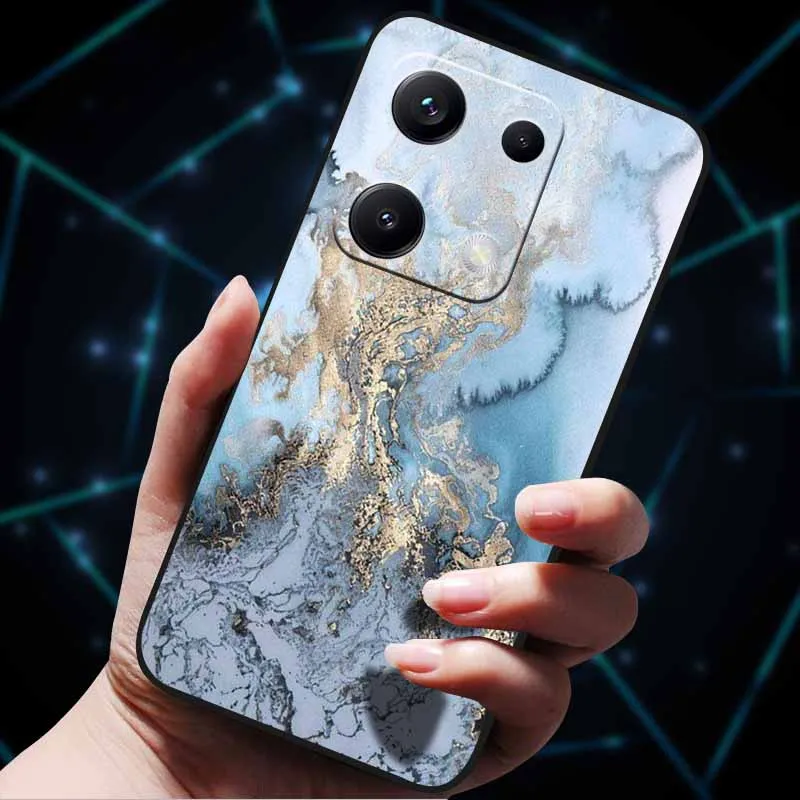 Para Redmi Note 14S 4G funda 6,67 "mármol suave TPU silicona a prueba de golpes contraportada para Xiaomi Redmi Note 14S funda protectora - imagen 2