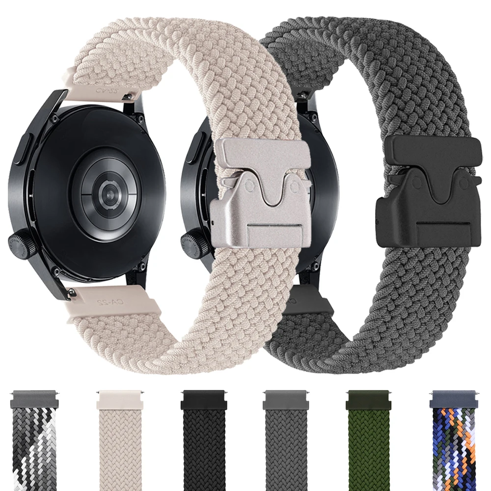 Correa de nailon trenzado para Huami AMAZFIT GTR 4 3 Pro GTR 2 2e 47mm GTS 4 3 banda para Huami Amazfit BIP 5 pulsera suave de 20mm 22mm