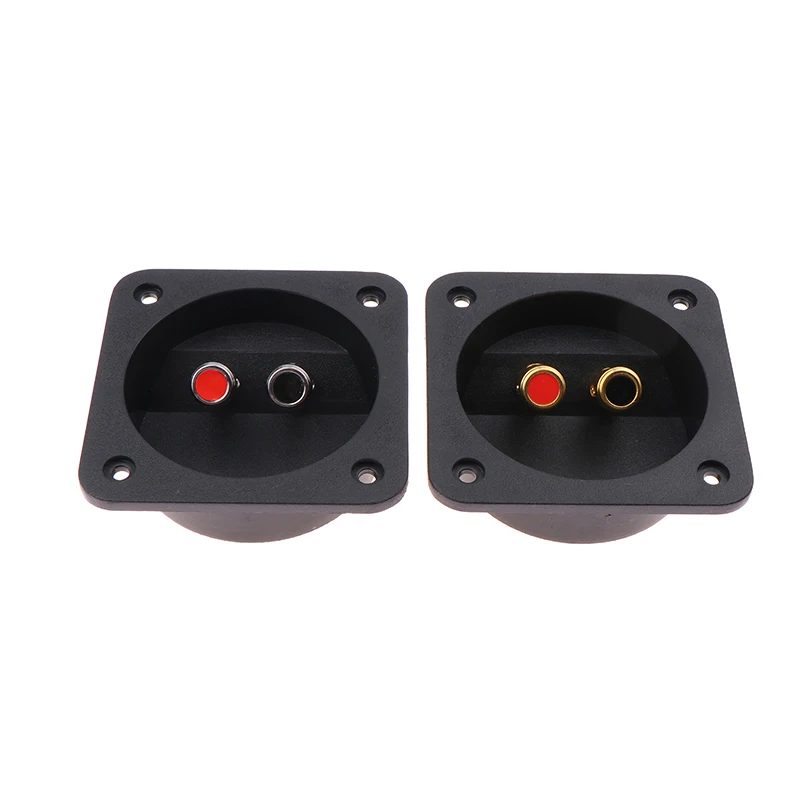 Conectores de terminales de altavoz profesionales, cajas redondas con 2 conectores Banana, subwoofer dorado, enchufe estéreo, conexión de copa de resorte - imagen 2
