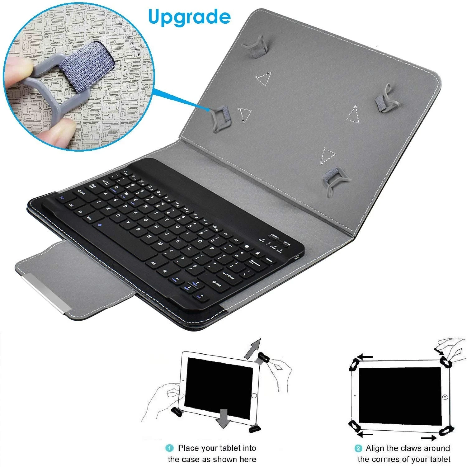 Teclado Bluetooth inalámbrico para tableta, Funda de cuero PU con soporte, OTG, bolígrafo, Pad 7, 8, 9, 10 pulgadas, IOS, Android, Windows - imagen 5