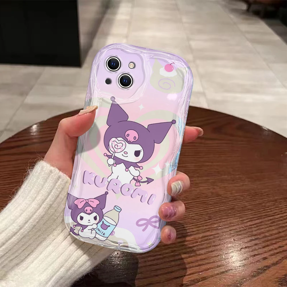Funda de silicona suave con dibujos animados para iPhone, carcasa con diseño de cinnamons, kuromis, ondas 3D, para modelos 16, 15, 14, 13, 12, 11 Pro Max, Mini, X, XR, XSMAX, 8, 7, 6S Plus - imagen 2