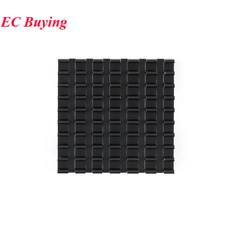 1 unidad-50 Uds 28*28*6mm disipador de calor aleta de refrigeración disipador de calor de aluminio ventilador enfriador de radiador 28X28X6mm para módulo de Transistor LED IC PBC - imagen 2