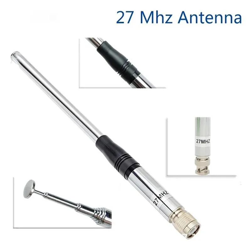 CB Walkie Talkie 27Mhz Radio portátil retráctil de alta ganancia Conectores SMA-macho Antena telescópica - imagen 3
