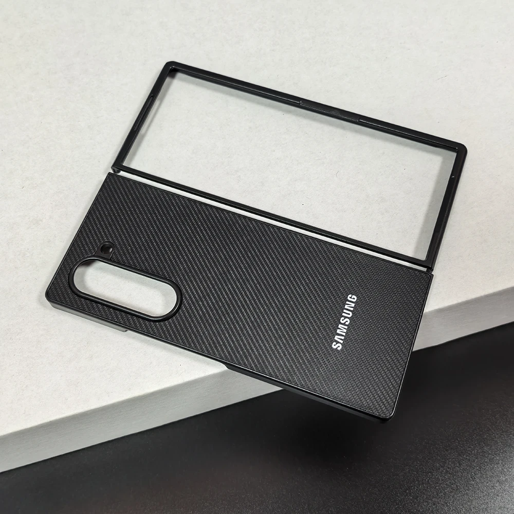 Para Samsung Galaxy Z Fold 3 4 5 6 7 funda acabado mate textura de patrón de fibra de carbono cubierta de teléfono a prueba de golpes - imagen 4