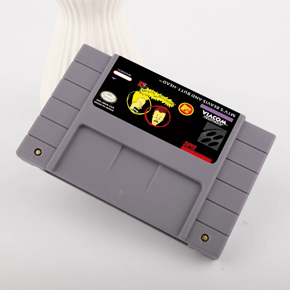 Juego de acción Beavis y Butt-Head para tarjeta de juego SNES de 16 bits para consola de videojuegos SNES versión NTSC de EE. UU.