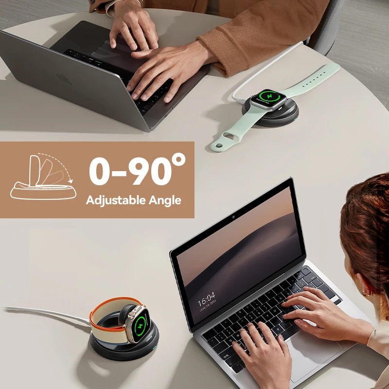 Joyroom para iWatch soporte de cargador base de carga magnética portátil cargador rápido para Apple Watch Ultra/SE/serie 9 8 7 6 5 4 3 2 - imagen 3