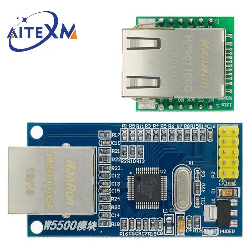USR-ES1 W5500 Módulo de red Ethernet Hardware SPI a LAN/Ethernet TCP / IP 51 / STM32 Programa de microcontrolador sobre W5100