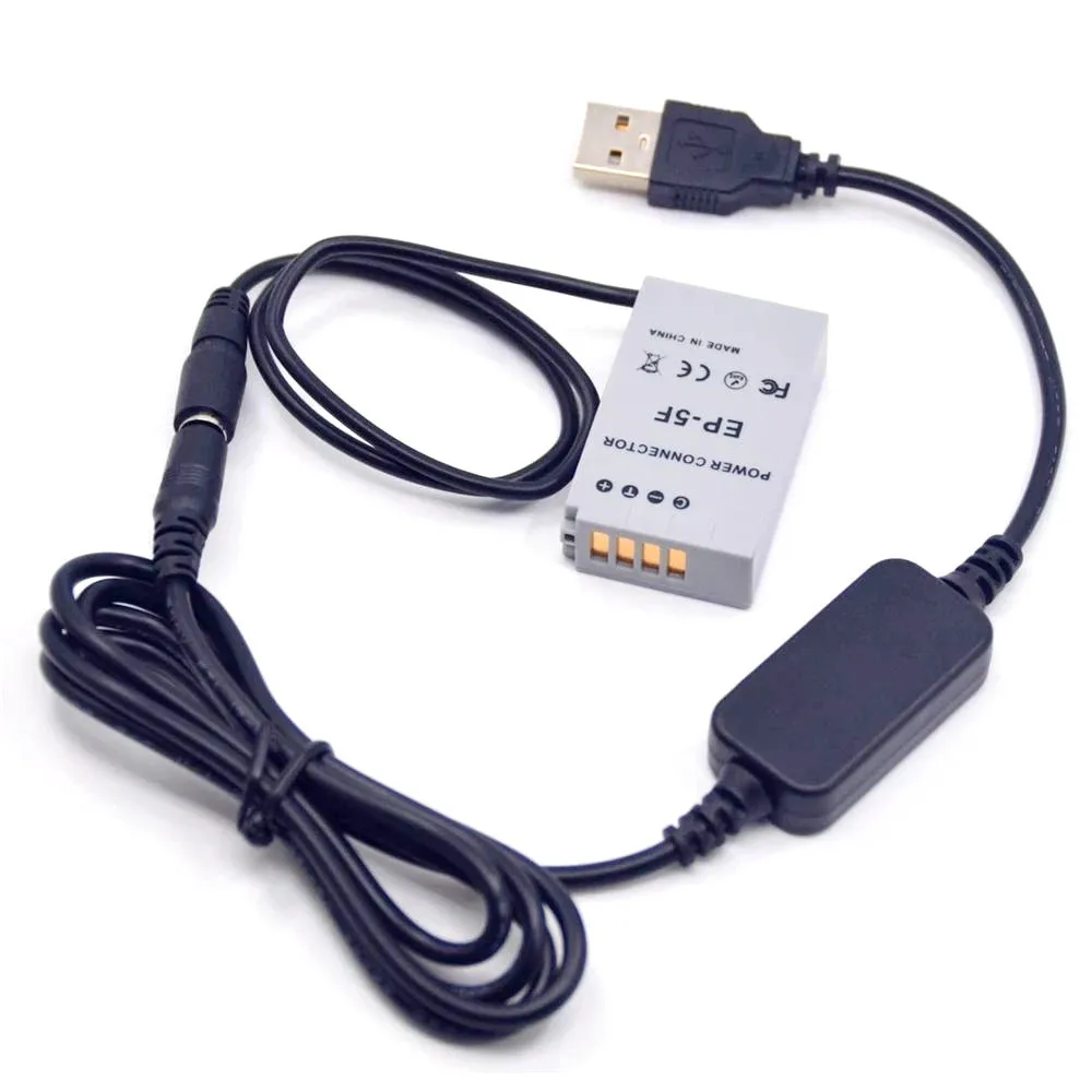 EN-EL24 ENEL24 Batería ficticia EP-5F Acoplador CC 5V Cable USB a CC Suministro para cámara Nikon 1 J5 1J5 - imagen 2