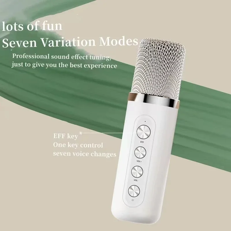 Potente micrófono Dual portátil inalámbrico de 120W, Altavoz Bluetooth, sonido Hifi, fiesta familiar, Karaoke, Subwoofer, Boombox, regalo para chico - imagen 5